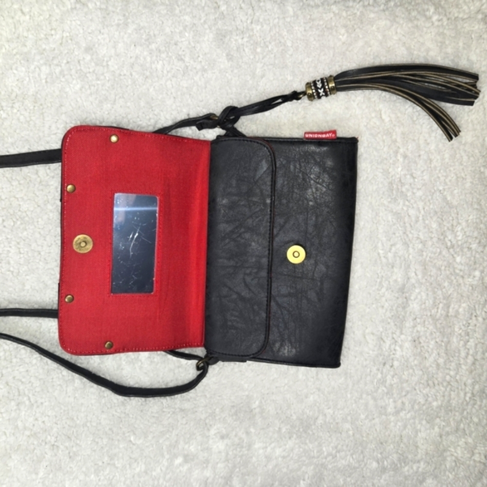 UNIONBAY Transforms 2 Crossbody Clutch OR Wallet W/ Mirror WESTERN TASSELS EUC - Picture 8 of 8